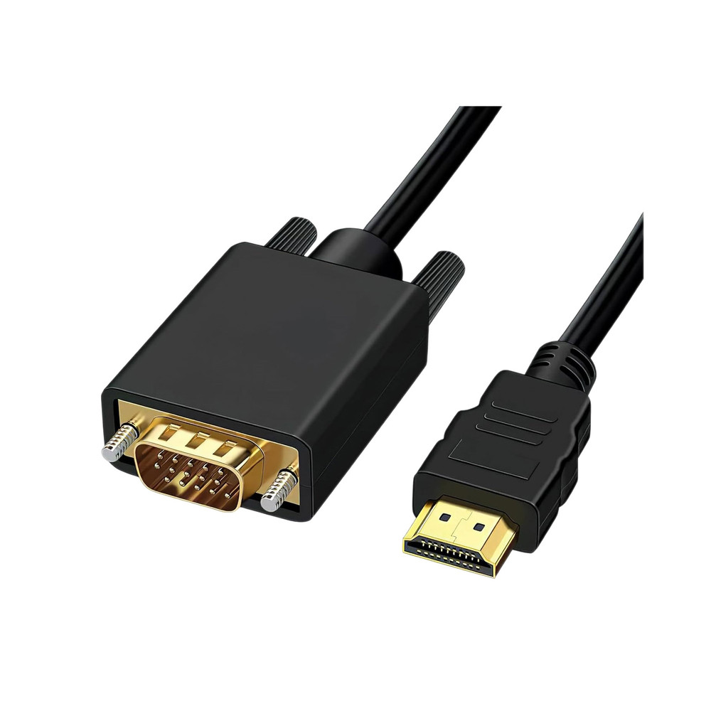 DLH DY-TU5463B, 2 m, HDMI Type A (Standard), VGA (D-Sub), Mâle, Mâle, Noir