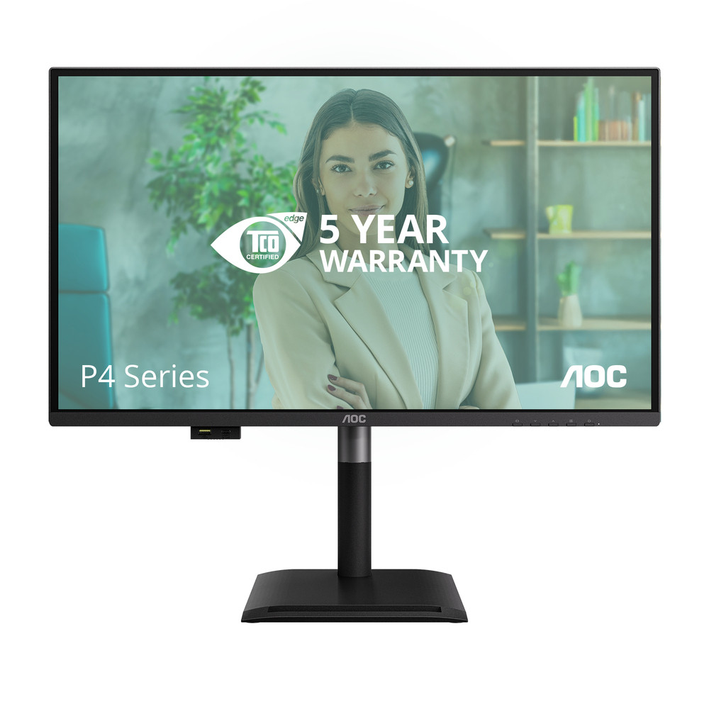 AOC Q27P4U, 68,6 cm (27'), 2560 x 1440 pixels, Wide Quad HD, 4 ms, Noir