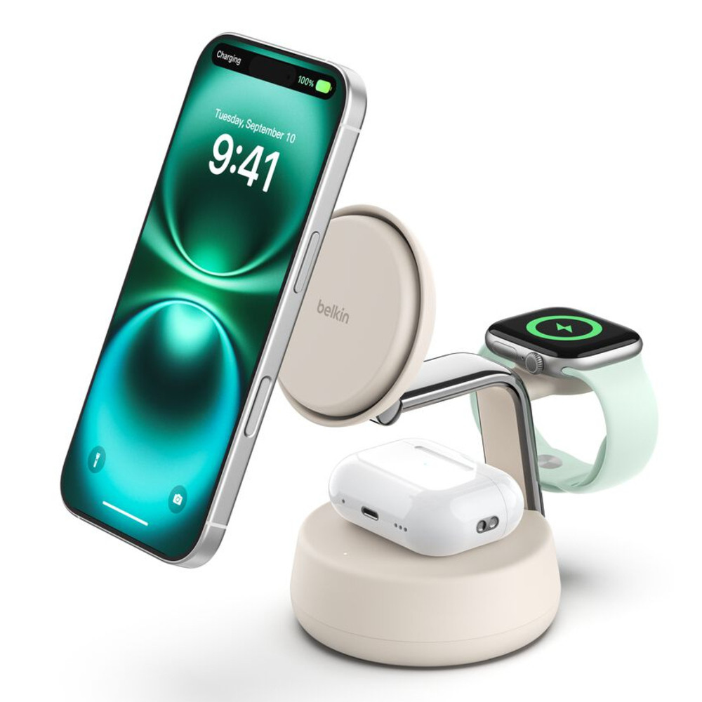 Belkin Qi2, Intérieure, USB, Recharge sans fil, 1,5 m, Blanc WIZ040KQSD