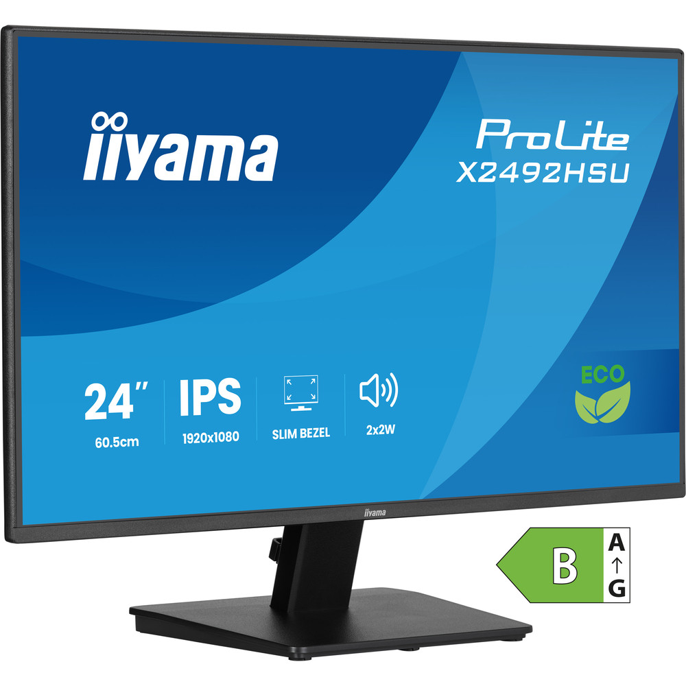 iiyama ProLite X2492HSU B1 Écran LED 24 1920 x 1080 Full HD @ 120 Hz IPS 300 cdm² 1500:1 3 ms HDMI DisplayPort haut parleurs - vue 8