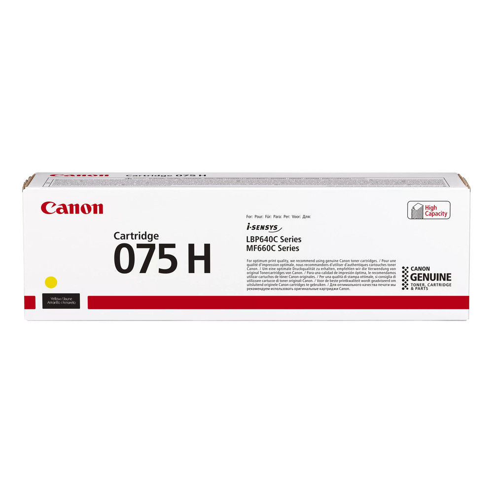 Canon 075 H, 2500 pages, Jaune, 1 pièce(s) 6366C002