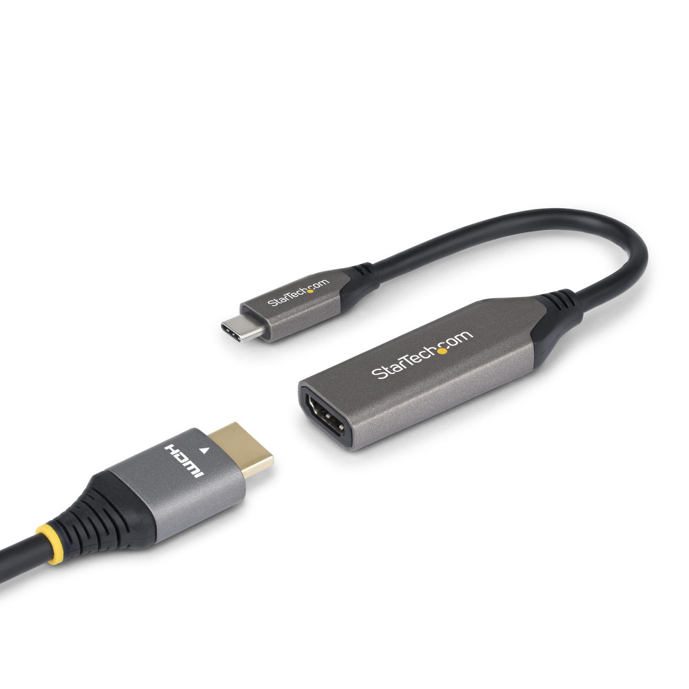 StarTech.com Adaptateur USB C vers HDMI 8K 60 Hz / 4K 120 Hz Compatible Thunderbolt / USB4 Convertisseur USB C vers HDMI 2.1 HDR10+ Câble de 20 c