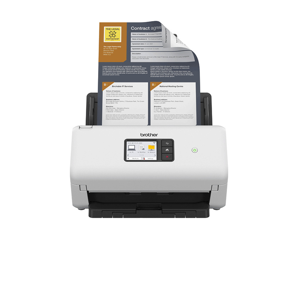 Brother ADS-4550W, 600 x 600 DPI, 48 bit, 24 bit, 8 bit, 35 ppm, 35 ppm ADS4550WUN1