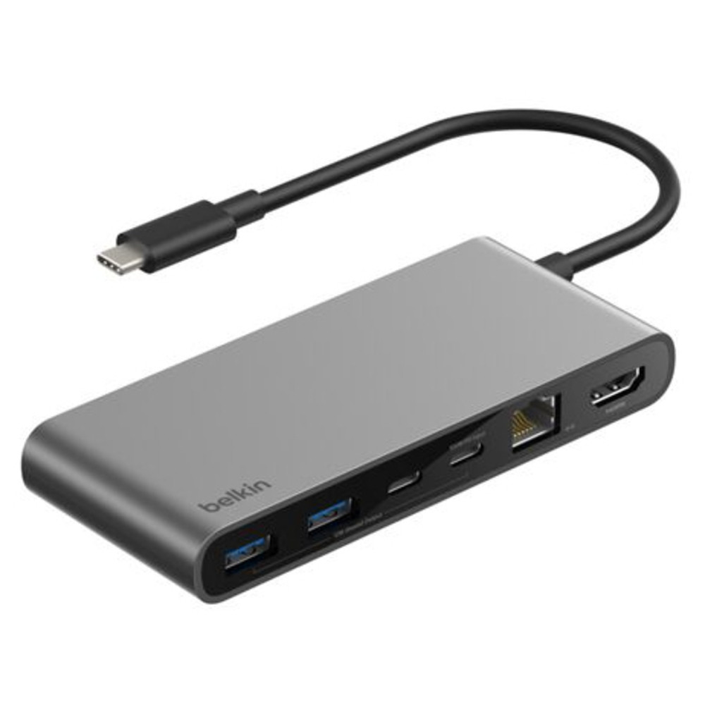 Belkin INC024HQSGY, USB Type-C, HDMI, RJ-45, USB 3.2 Gen 1 (3.1 Gen 1) Type-A, USB Type-C, MiniSD, SD, 10000 Mbit/s, 60 Hz, 3840 x 2160