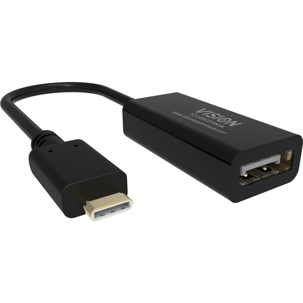 Vision TC-USBCDP8K/BL, USB Type-C, DisplayPort, Mâle, Noir, Chine, Mâle