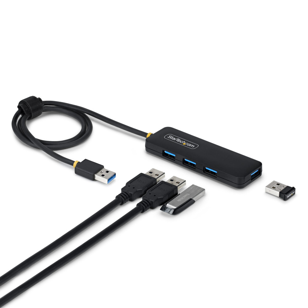 Hub Startech 4 ports 5 Gbps USB A PCR câble 61 cm UASP