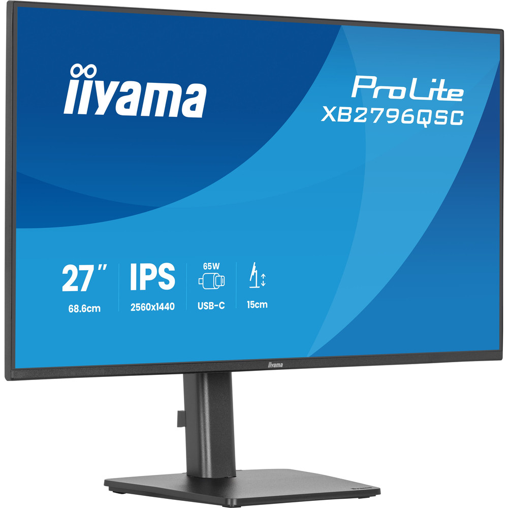iiyama ProLite XB2796QSC-B1, 68,6 cm (27'), 2560 x 1440 pixels, Quad HD, LED, 4 ms, Noir
