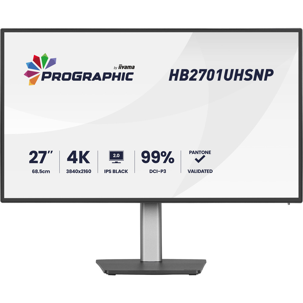 iiyama PROGRAPHIC HB2701UHSNP-B1, 68,6 cm (27'), 3840 x 2160 pixels, 4K Ultra HD, LCD, 4 ms, Noir