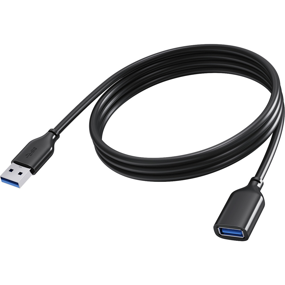 Vision TC 2MUSB3.0EXT/BL, 2 m, USB A, USB A, USB 3.2 Gen 1 (3.1 Gen 1), 5 Gbit/s, Noir