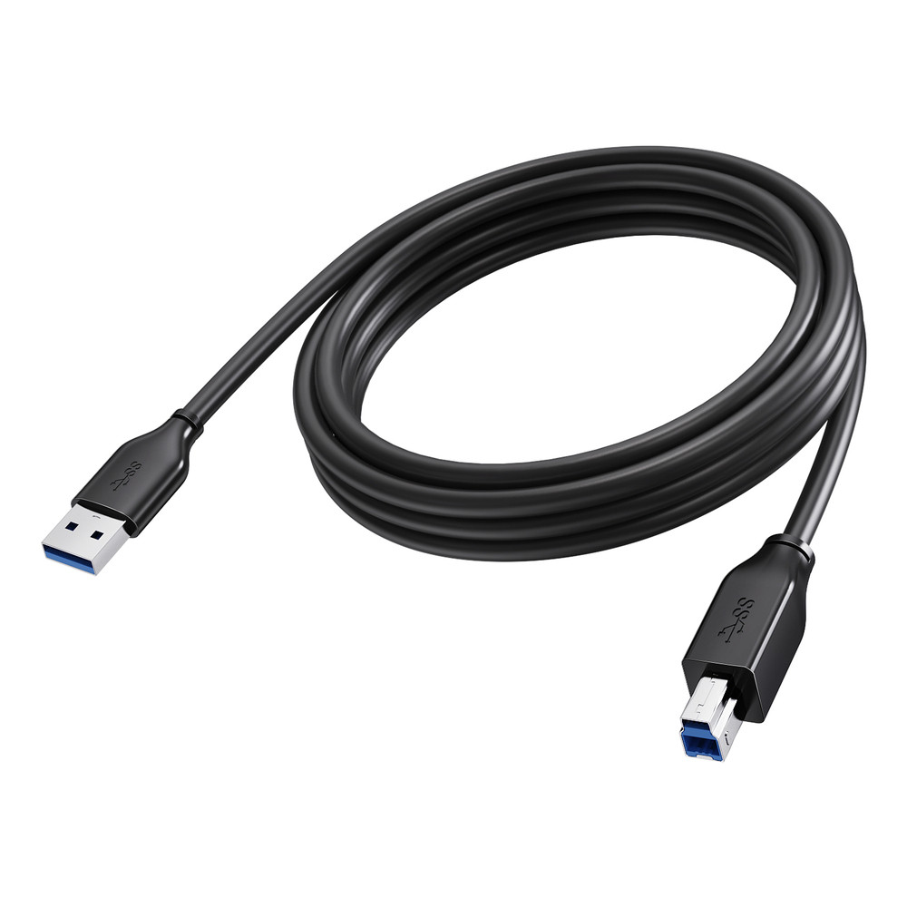 Vision TC 3MUSB3.0/BL, 3 m, USB A, USB B, USB 2.0, 5 Gbit/s, Noir