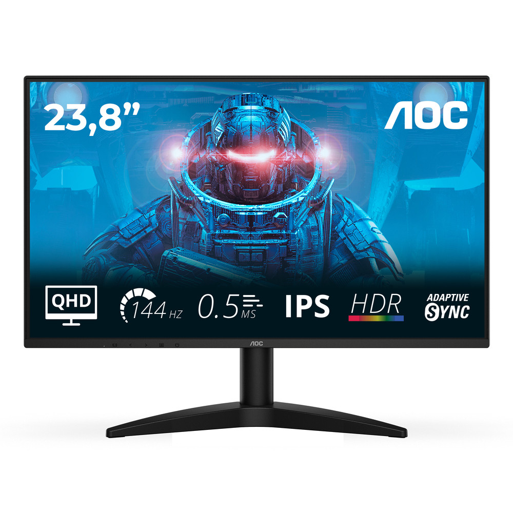 AOC B3 Q24B36X, 60,5 cm (23.8'), 2560 x 1440 pixels, Quad HD, LED, 4 ms, Noir
