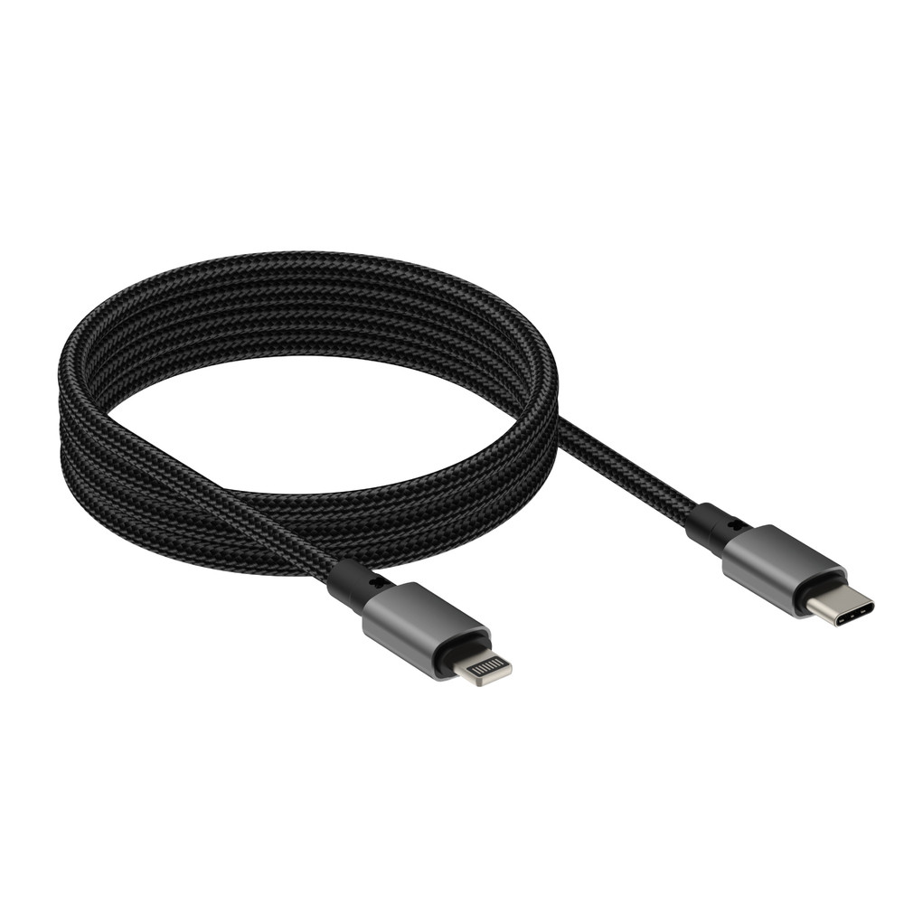 Vision TC 1MLTGMAG/BL, 1 m, Lightning, USB C, Mâle, Mâle, Noir