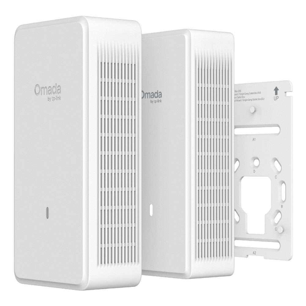 TP Link Omada EAP775 Wall V1 Borne d'accès sans fil 5 ports 1GbE 2.5GbE Wi Fi 7 Bluetooth Wi Fi 7 2.4 GHz 5 GHz 6 GHz géré par le Cloud montage mural - vue 5