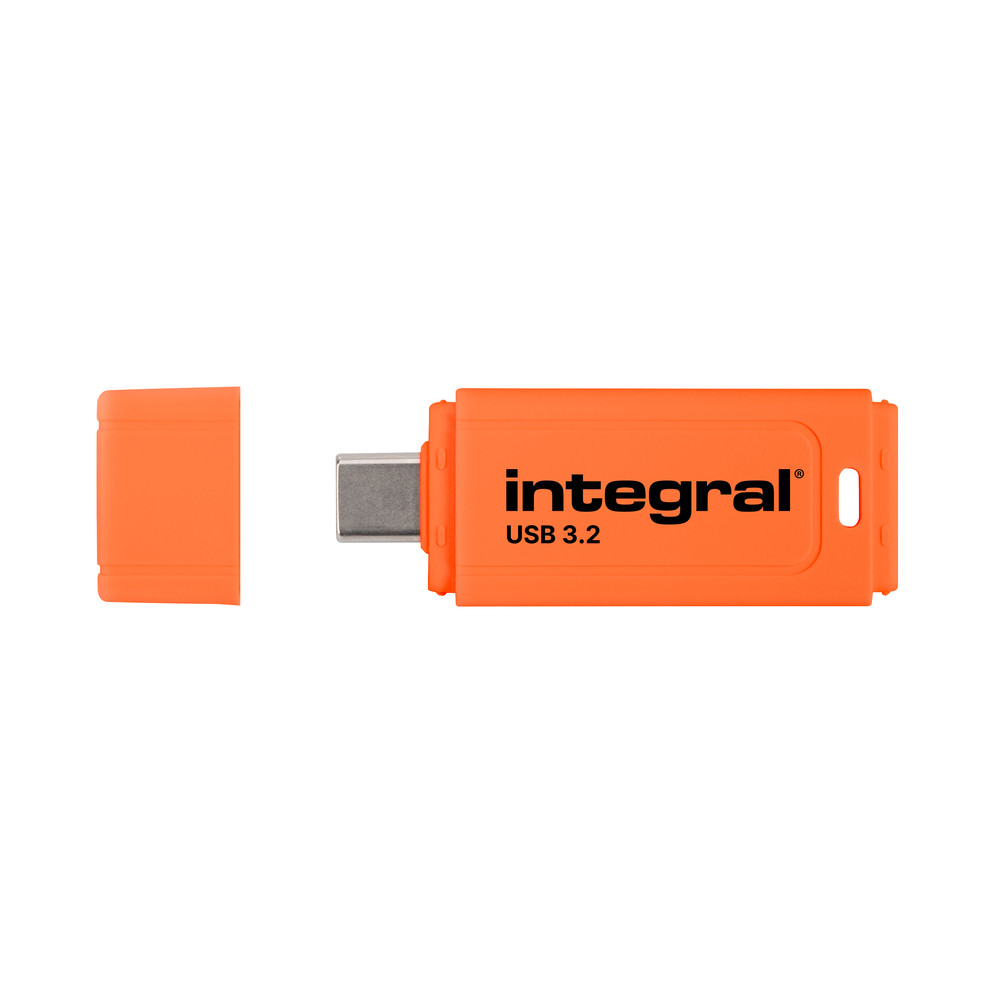 Integral Neon-C INFD32GBNEONCOR3.2, 32 Go, USB Type-C, 3.2 Gen 1 (3.1 Gen 1), 150 Mo/s, Casquette, Noir