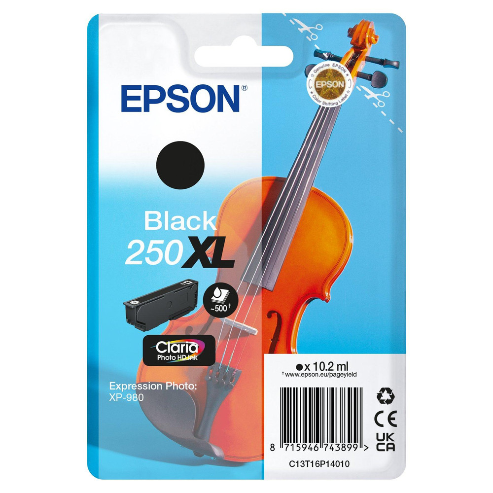 Epson 250XL 10.2 ml original blister cartouche d'encre pour PN: C11CL95402 - vue 4
