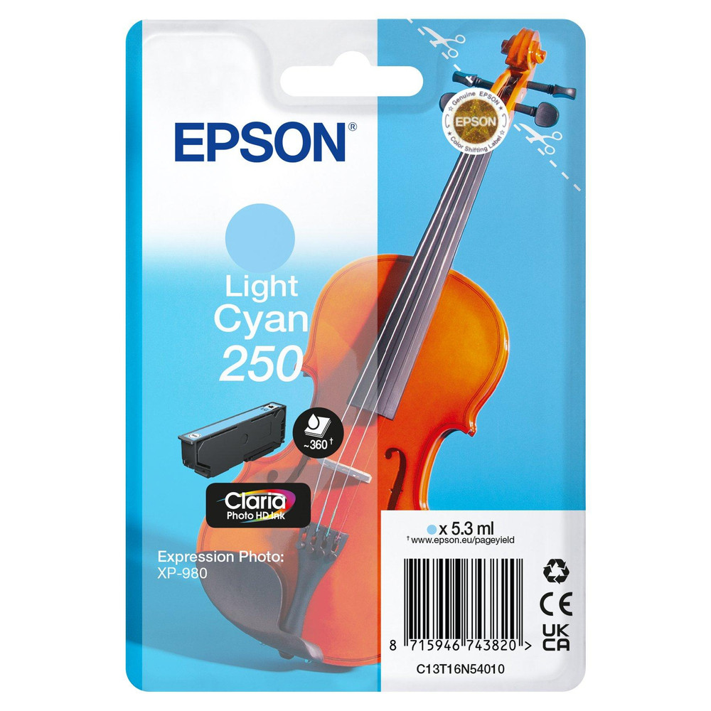Epson 250 5.3 ml cyan original blister cartouche d'encre pour PN: C11CL95402 - vue 2