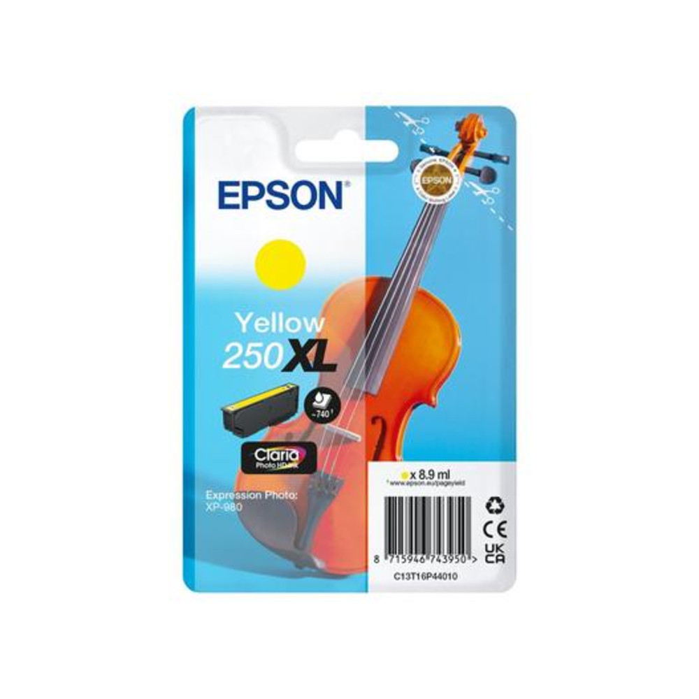 Epson 250XL 8.9 ml jaune original blister cartouche d'encre pour PN: C11CL95402 - vue 2