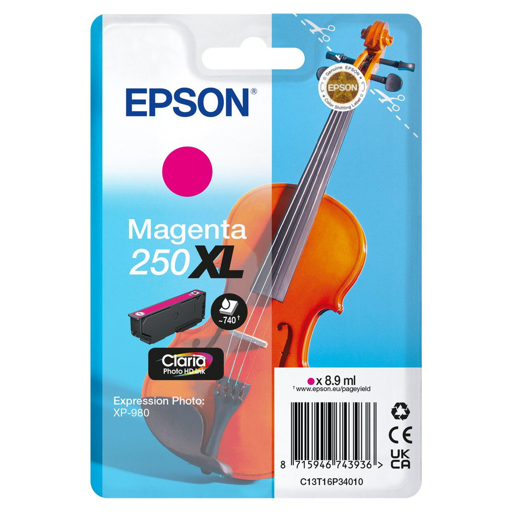 Epson 250XL 8.9 ml original blister cartouche d'encre pour PN: C11CL95402 - vue 2