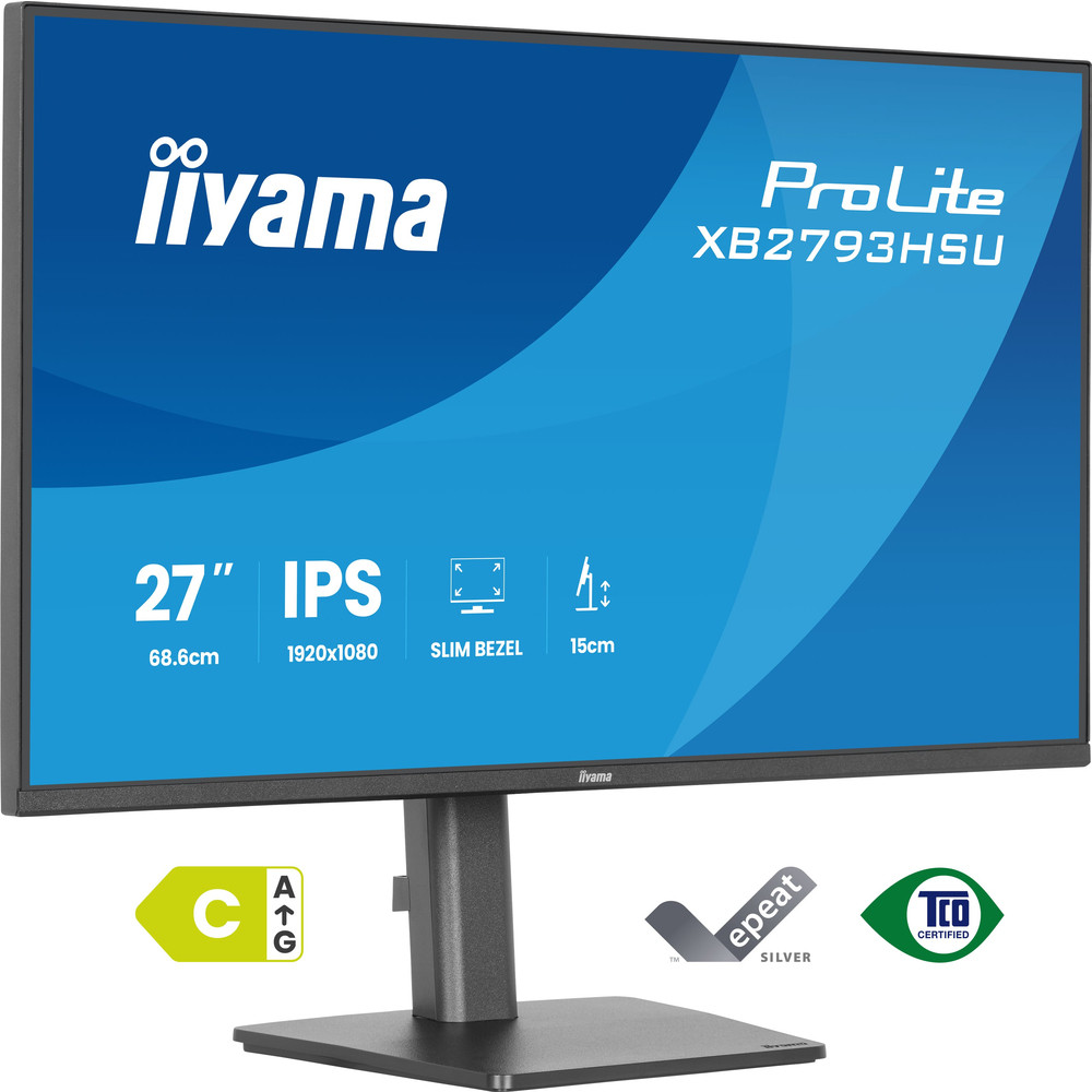 iiyama ProLite XB2793HSU-B1, 68,6 cm (27'), 1920 x 1080 pixels, Full HD, LED, 1 ms, Noir