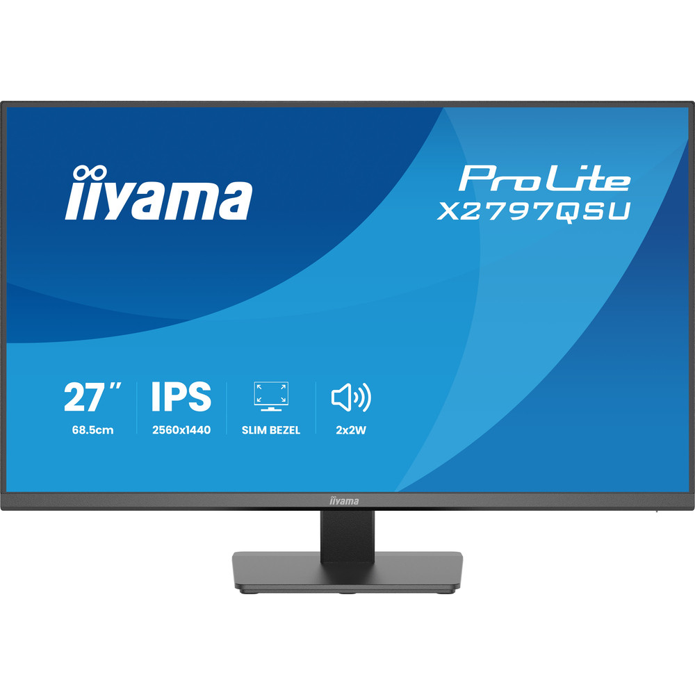 iiyama ProLite X2797QSU-B1, 68,6 cm (27'), 2560 x 1440 pixels, Quad HD, LED, 1 ms, Noir