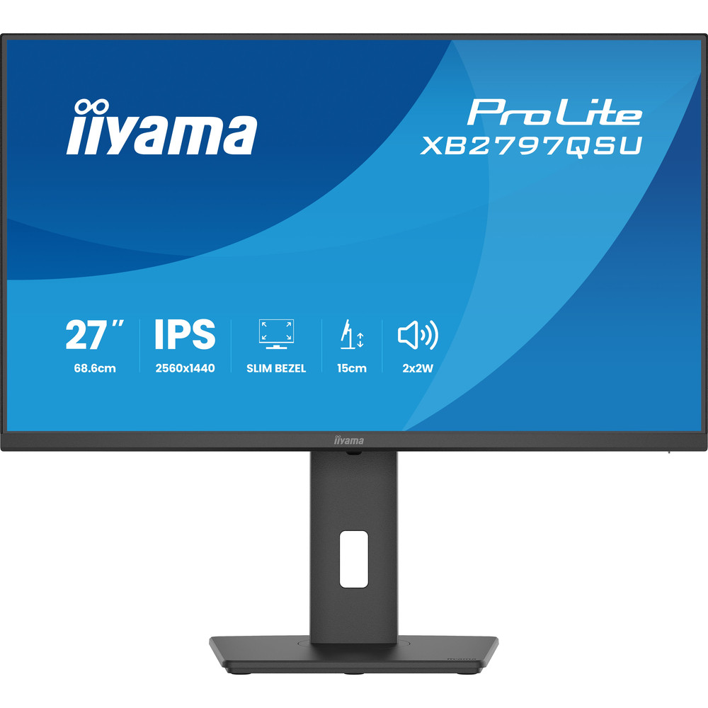 iiyama ProLite XB2797QSU-B1, 68,6 cm (27'), 2560 x 1440 pixels, Quad HD, LED, 1 ms, Noir