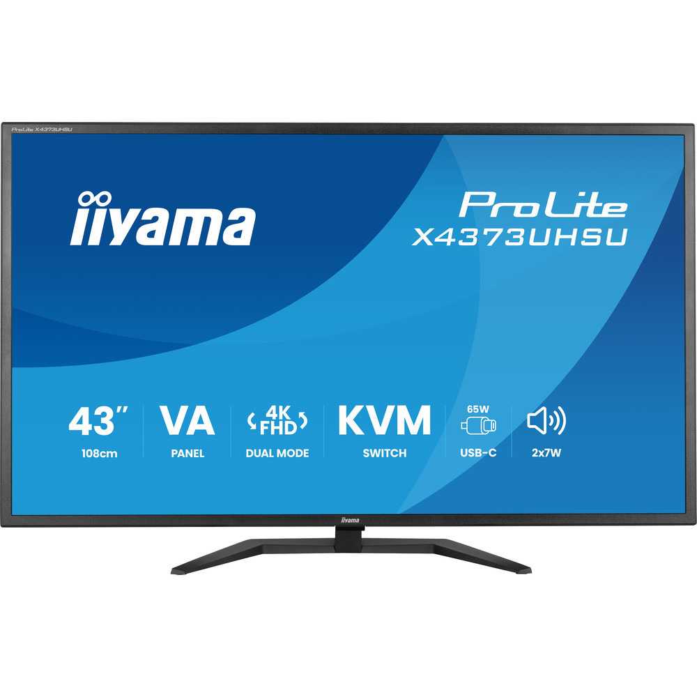 iiyama ProLite X4373UHSU-B2, 109,2 cm (43'), 3840 x 2160 pixels, 4K Ultra HD, LED, 3 ms, Noir
