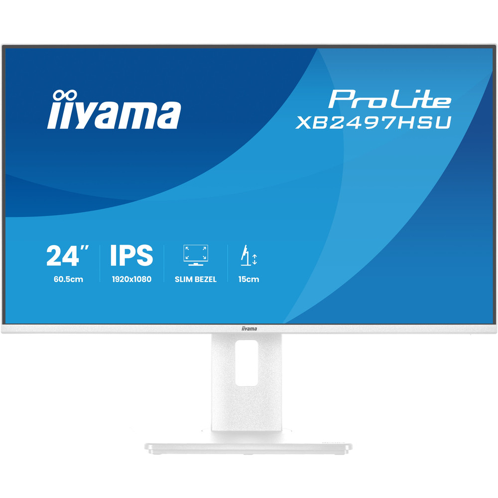 iiyama ProLite XB2497HSU-W1, 60,5 cm (23.8'), 1920 x 1080 pixels, Full HD, LED, 4 ms, Blanc