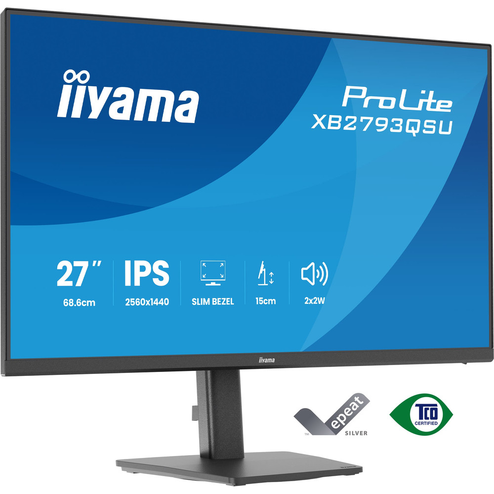 iiyama ProLite XB2793QSU-B1, 68,6 cm (27'), 2560 x 1440 pixels, Quad HD, LED, Noir