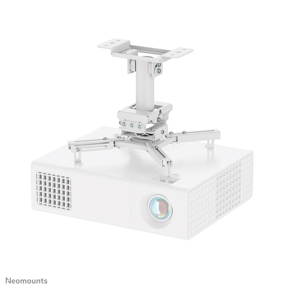 Neomounts CL25-530WH1 Support de plafond pour vidéoprojecteur - h25.5 cm - installation facile - orientable, Plafond, 45 kg, Blanc, Acier, -8 - 8°, 36