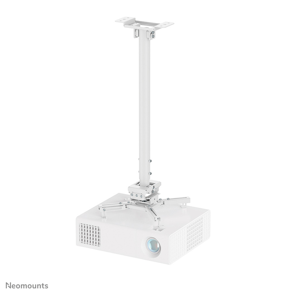 Neomounts CL25-550WH1 Support de plafond pour vidéoprojecteur - h74.5-114.5 cm - installation facile - orientable, Plafond, 35 kg, Blanc, Acier, 745