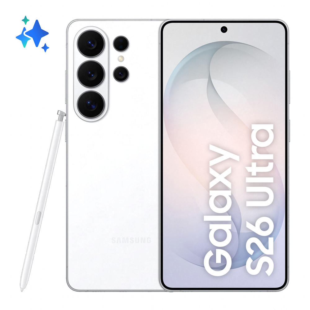 Samsung Galaxy S26 Ultra , 17,5 cm (6.9'), 16 Go, 1 To, 200 MP, Android 16.0, Blanc SM-S948BZWHEUB