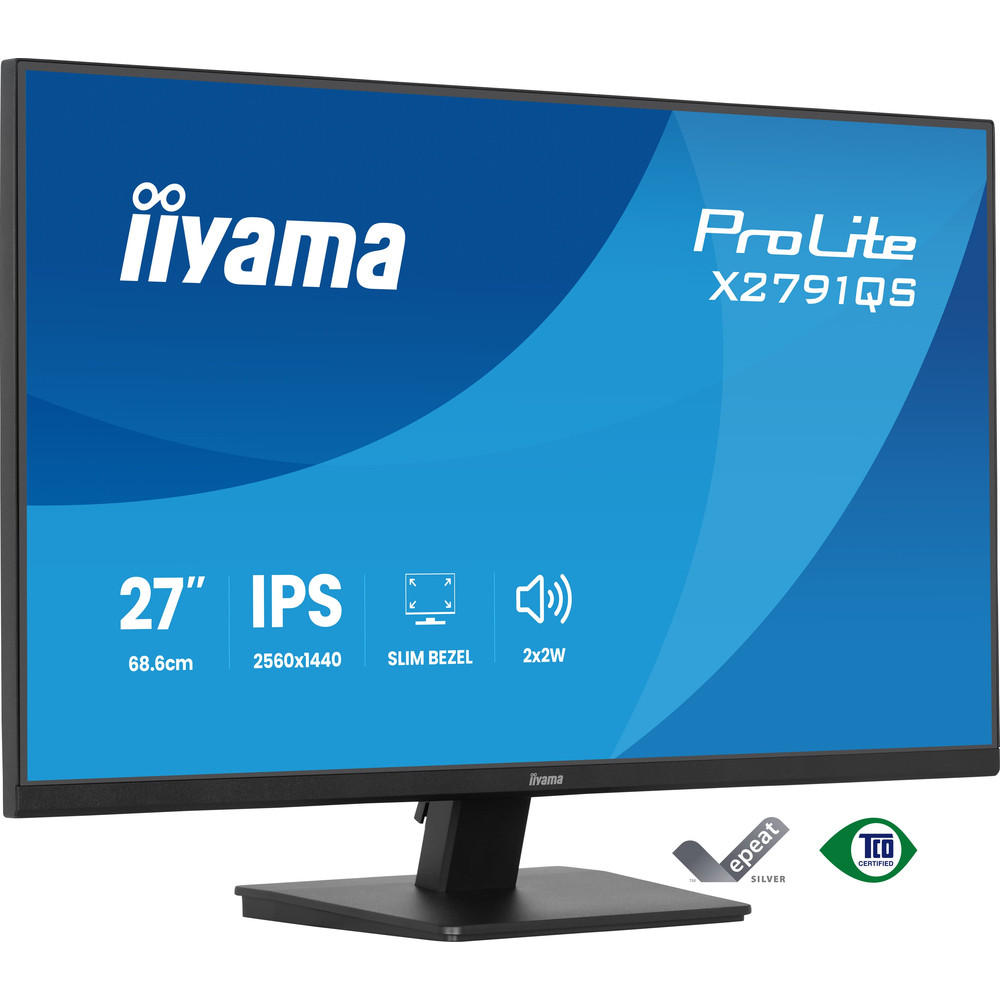 iiyama ProLite X2791QS-B1, 68,6 cm (27'), 2560 x 1440 pixels, Quad HD, LED, Noir