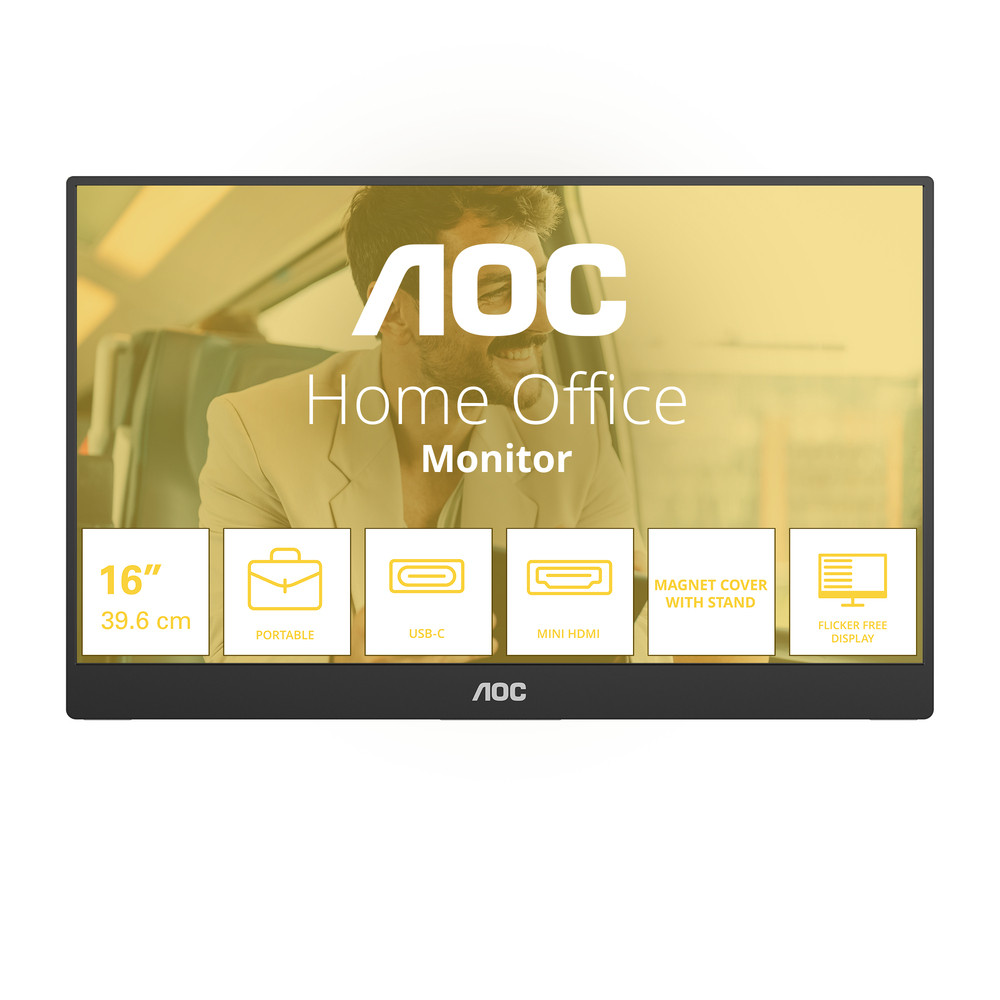 AOC 16T20E2 téléviseur et moniteur portables Moniteur portable 39 6 cm 15.6 LED 1920 x 1080 pixels Neuf - vue 6