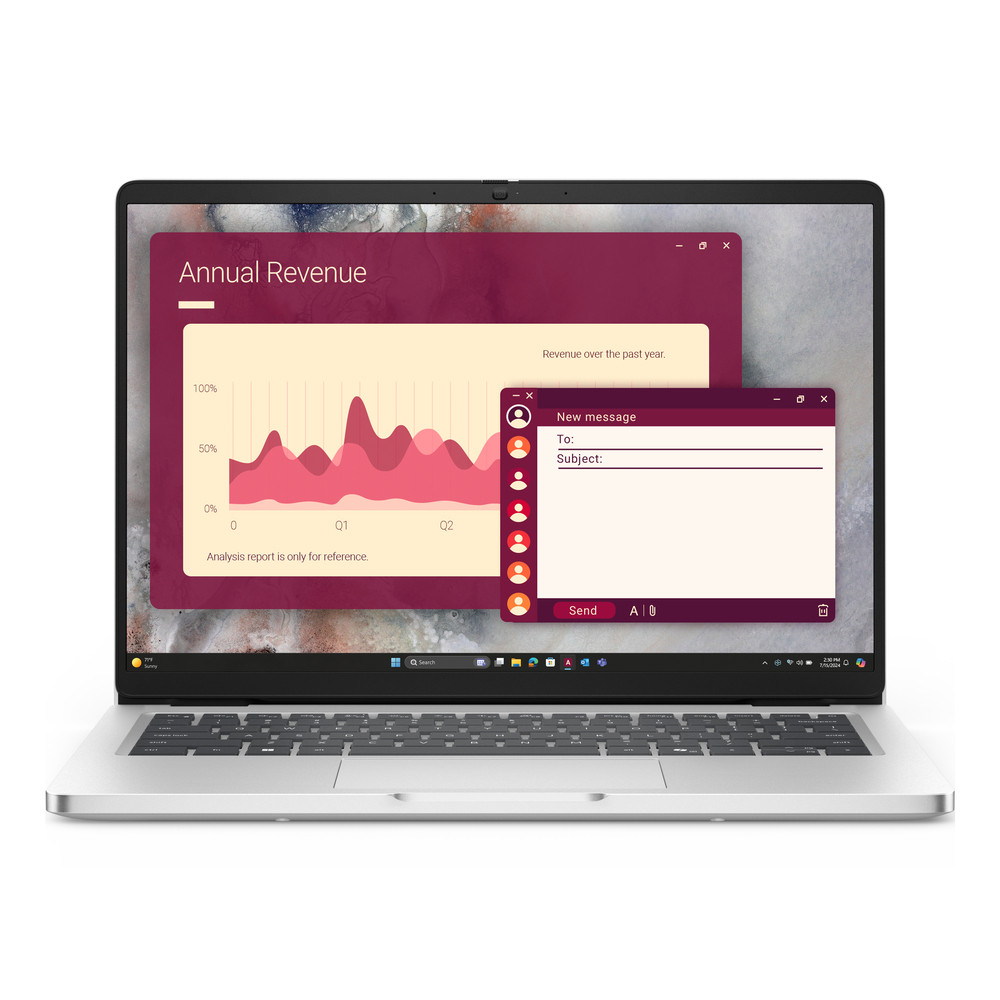DELL Pro 14 PC14250 Intel Core Ultra 7 Ordinateur portable 14 Full HD+ DDR5 SDRAM SSD Wi Fi 6E 802.11ax Windows 11 Pro Français - vue 3