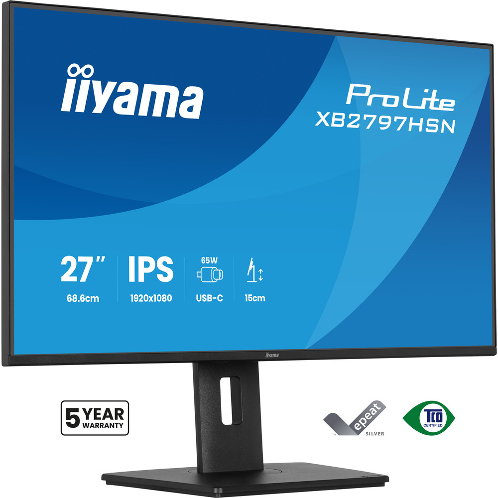iiyama ProLite XB2797HSN B1 Écran LED 27 1920 x 1080 Full HD @ 100 Hz IPS 350 cdm² 1500:1 1 ms HDMI DisplayPort USB C haut parleurs - vue 7