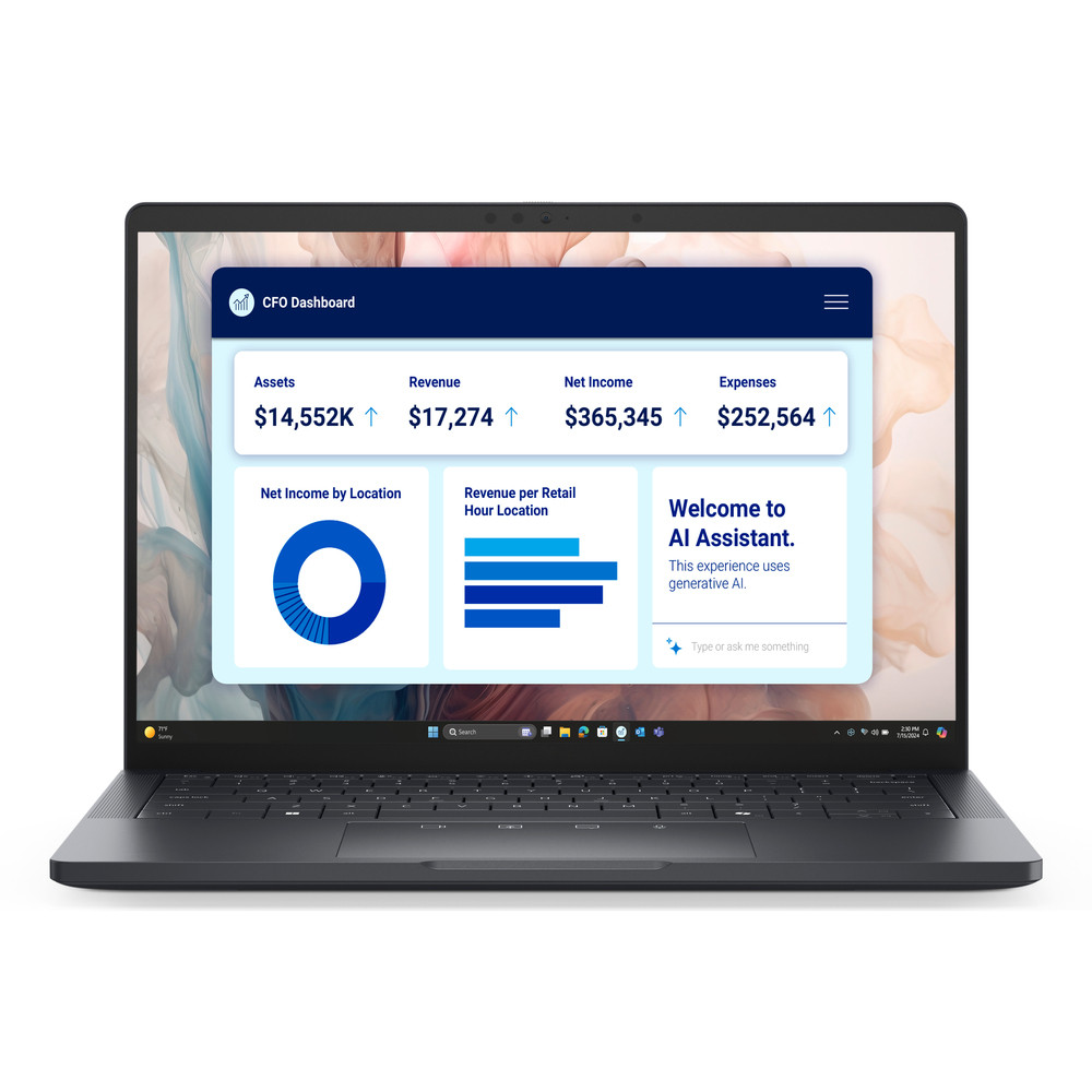 DELL Pro 13 Premium PA13250, Intel Core Ultra 7, 33,8 cm (13.3'), 2560 x 1600 pixels, 32 Go, 512 Go, Windows 11 Pro 28G2Y