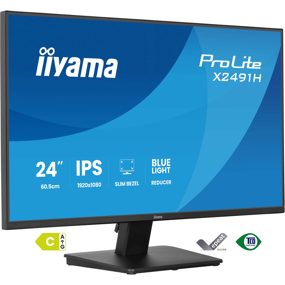iiyama ProLite X2491H-B1, 60,5 cm (23.8'), 1920 x 1080 pixels, Full HD, LCD, Noir