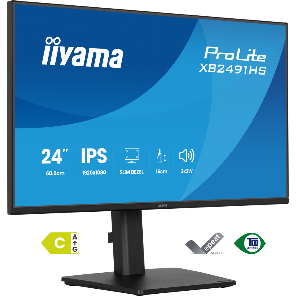 iiyama ProLite XB2491HS B1  Écran LED 24 23.8 visualisable 1920 x 1080 Full HD @ 120 Hz IPS 350 cdm² 1500:1 1 ms HDMI DisplayPort haut parleurs - vue 10