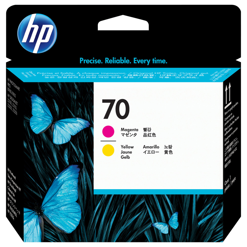 HP 70 tête d'impression DesignJet magenta et jaune, Magenta, Jaune, 1 pièce(s) C9406A