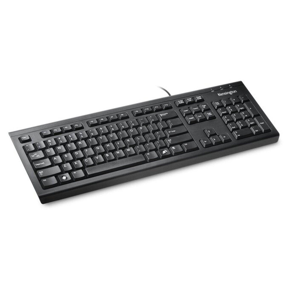 Kensington Clavier filaire ValuKeyboard USB, Taille relle (100 %), Avec fil, USB, AZERTY, Noir 1500109FR