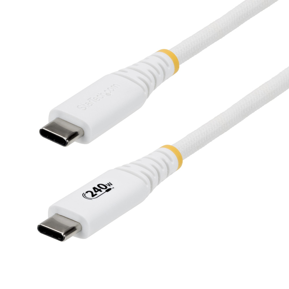 StarTech.com Câble de Recharge USB C de 1m Résistant et Ultra Souple PD EPR Câble de Recharge USB 2.0 pour PC Portable Certifié USB IF
