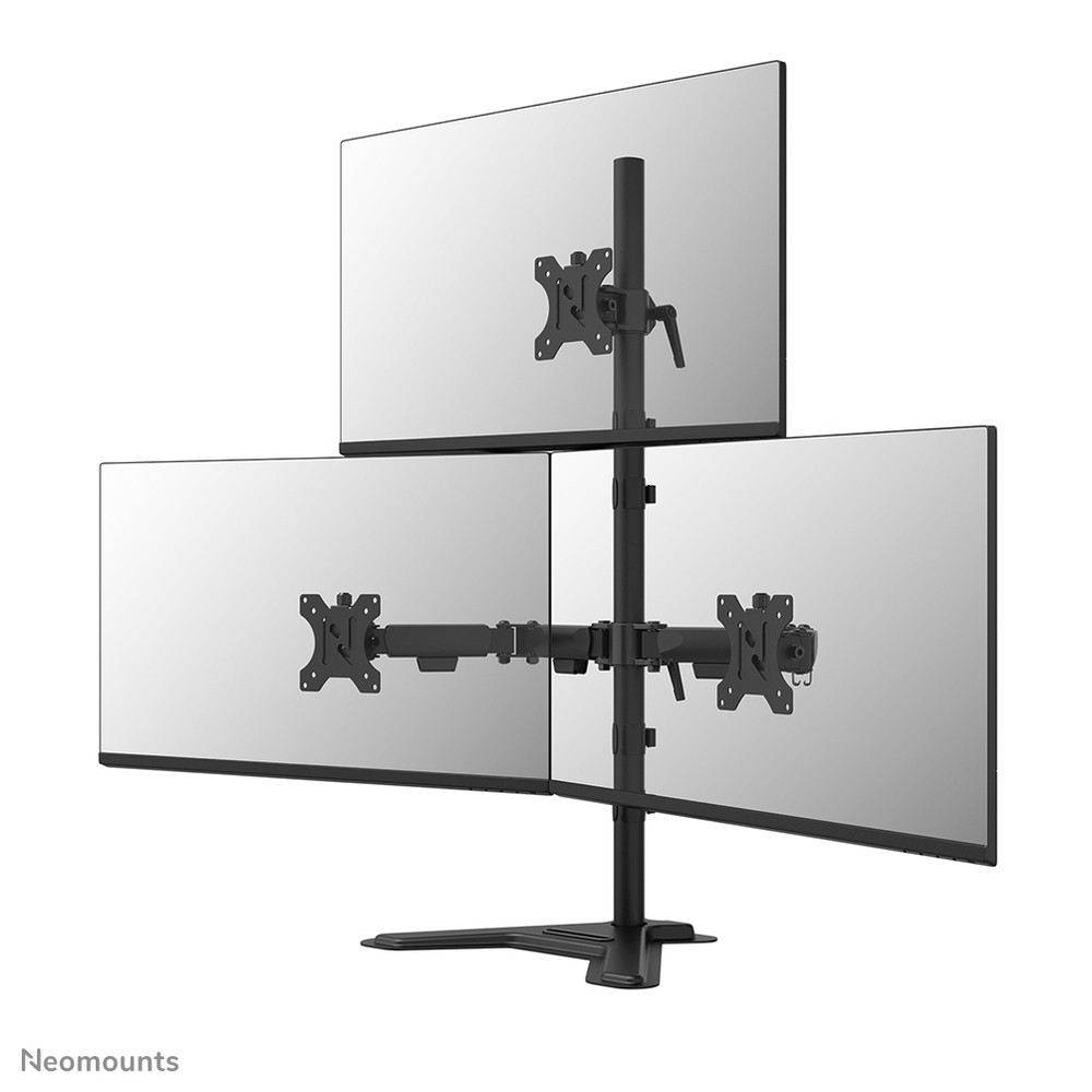 Neomounts DS45-600BL2-1 Support de moniteur triple 10-32', Autonome, 5 kg, 25,4 cm (10'), 81,3 cm (32'), 100 x 100 mm, Noir
