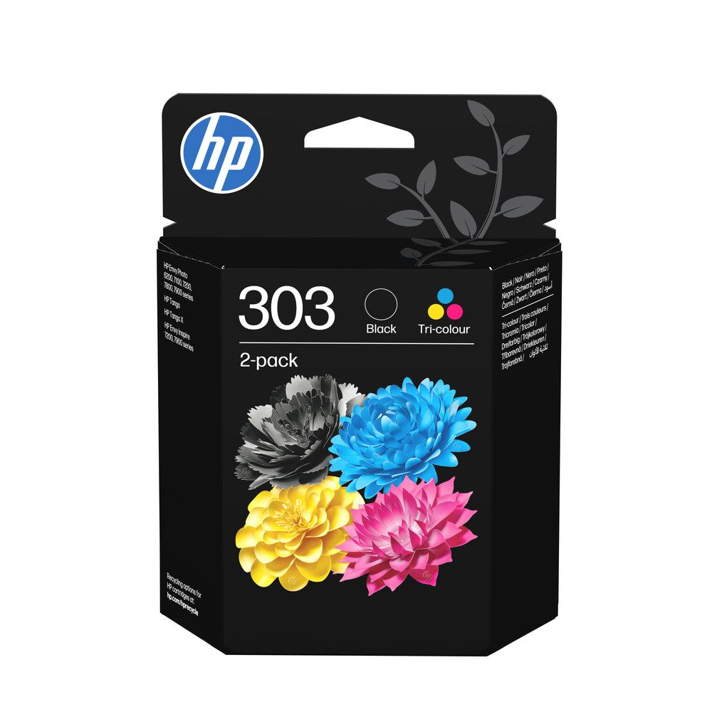 HP 303 Tri Color Original Ink Cartridge 2 Pack Neuf - vue 4