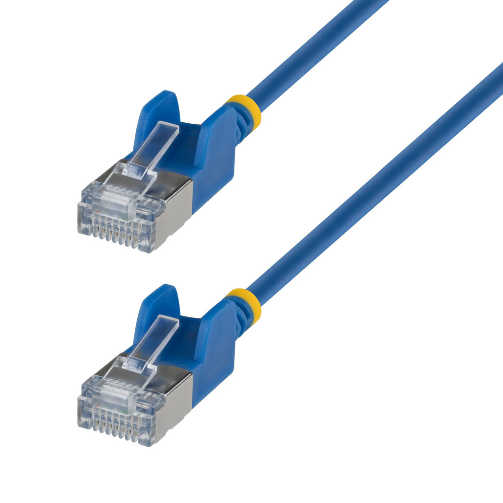 StarTech.com Câble Ethernet CAT6a Ultrafin de 1 5m Sans Accroc FTP Fil de Cuivre Nu Pur Cordon Patch Réseau RJ45 fin 34AWG Testé par Fluke C