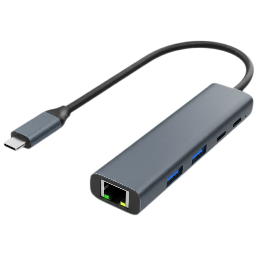 DLH DY-HB5475, Avec fil, USB, Ethernet, 1000 Mbit/s, Gris