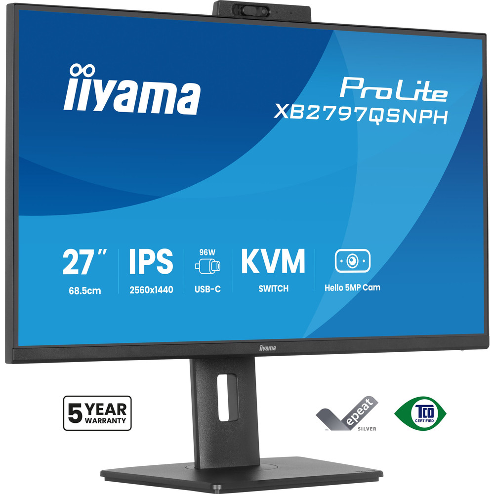 Écran PC iiyama ProLite XB2797QSNPH B1 27 Quad HD 75Hz IPS USB C Réglable - vue 8