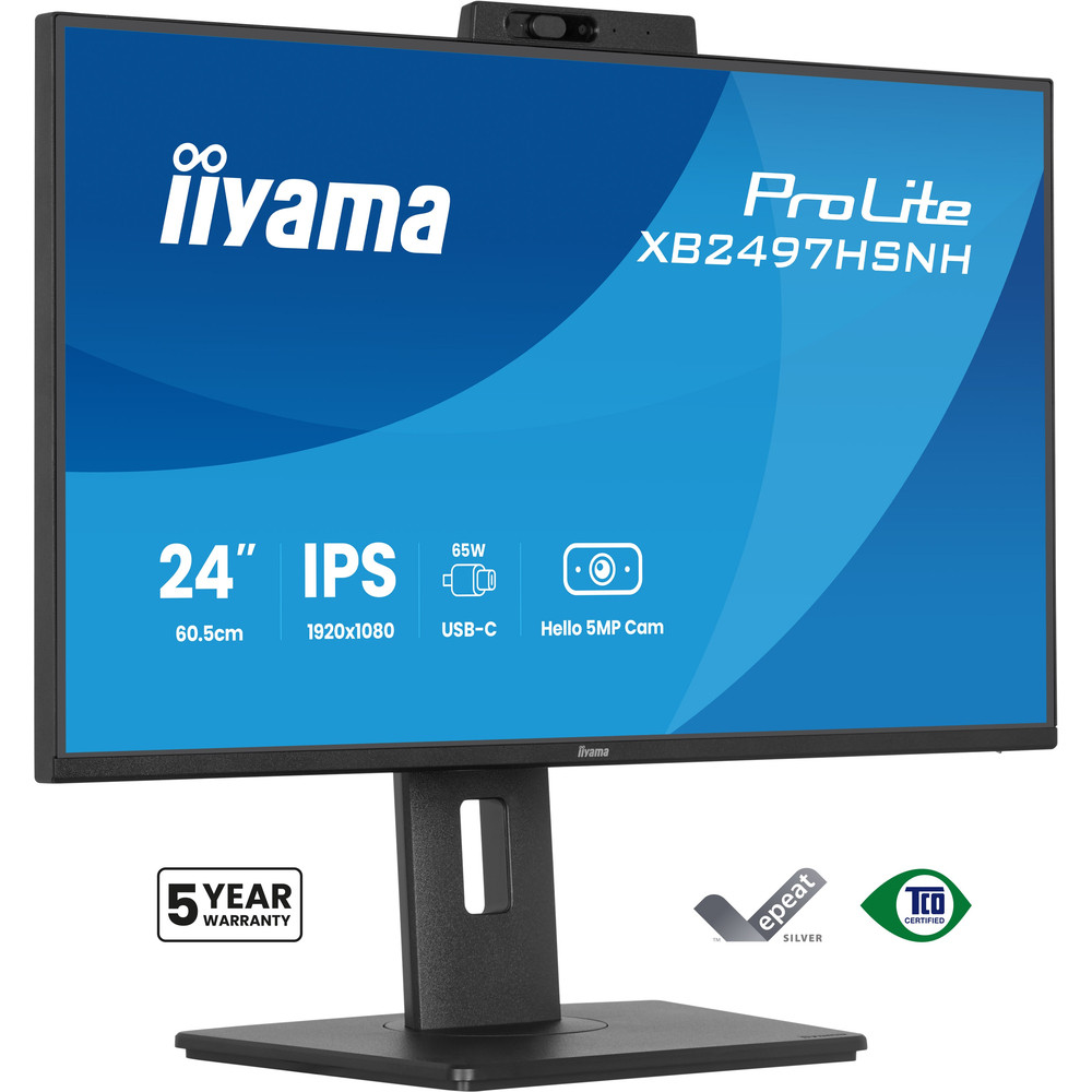 Écran PC iiyama ProLite XB2497HSNH B1 23 8 Full HD 100Hz IPS USB C Haut parleurs Hauteur réglable - vue 7