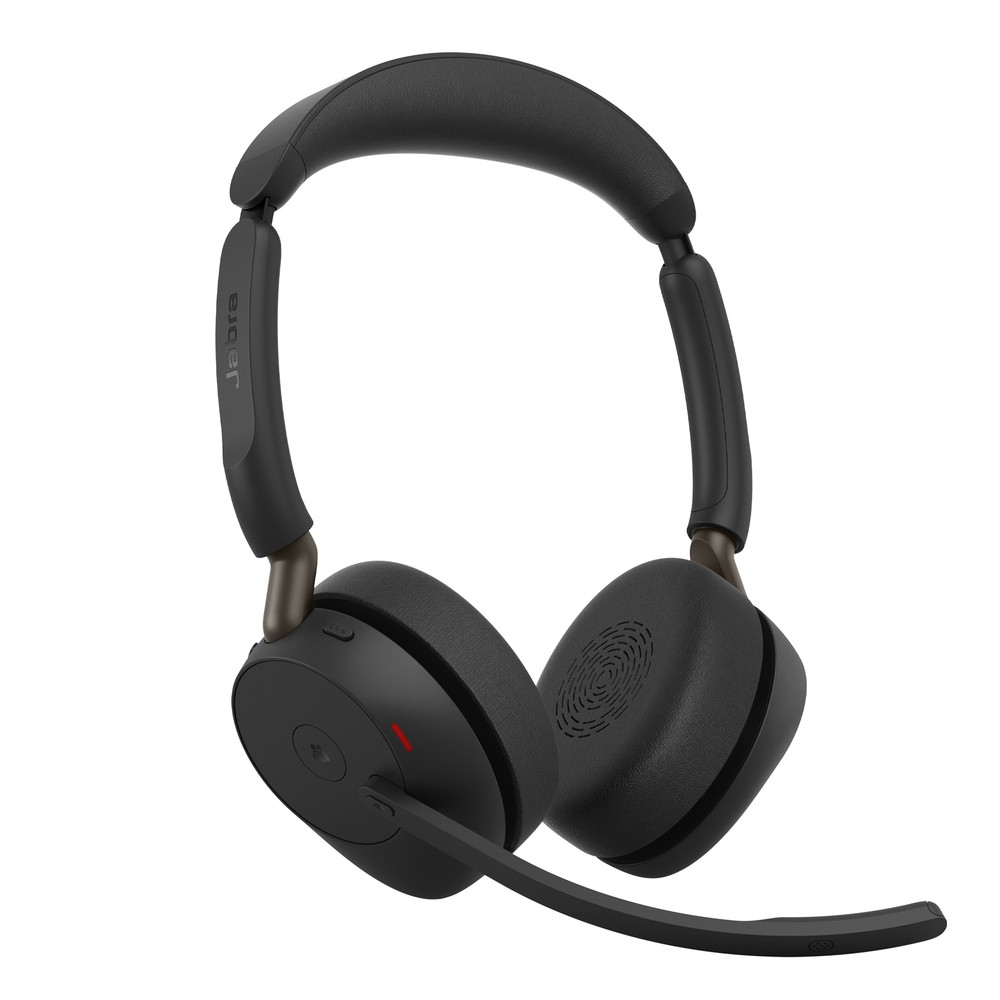 Jabra Evolve3 65 MS Micro casque sur oreille Bluetooth sans fil filaire Suppresseur de bruit actif USB A via adaptateur Bluetooth USB C Optimisé pour Microsoft Teams certifié Zoom Works With Google Meet Certifié Microsoft Swift...