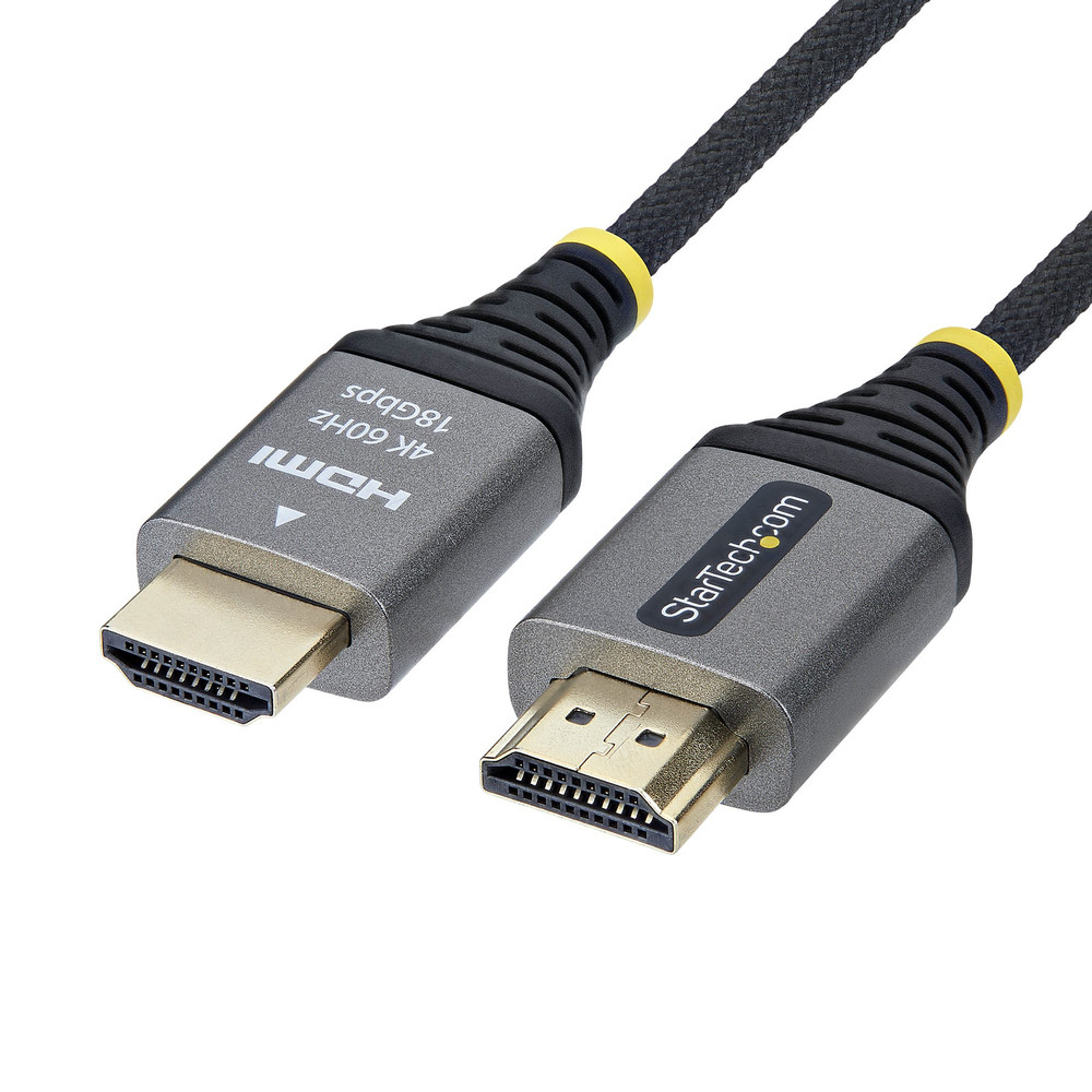 StarTech.com Câble HDMI Haute Vitesse Certifié Premium 1m 3ft Ultra Flexible 4K 60Hz/ 144Hz avec HDR10ARC 18Gbps Cordon HDMI Tressé Haute
