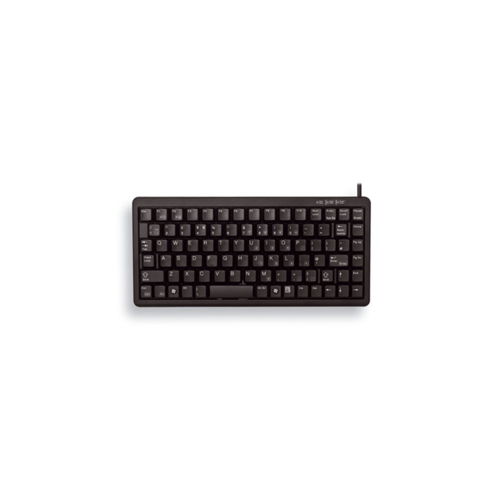 CHERRY G84-4100, Mini, Avec fil, USB, AZERTY, Noir G84-4100LCMFR-2
